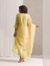 3 Pc SET - Lemon Beaded and Embroidered Organza Kurta and Dupatta with Pyjama